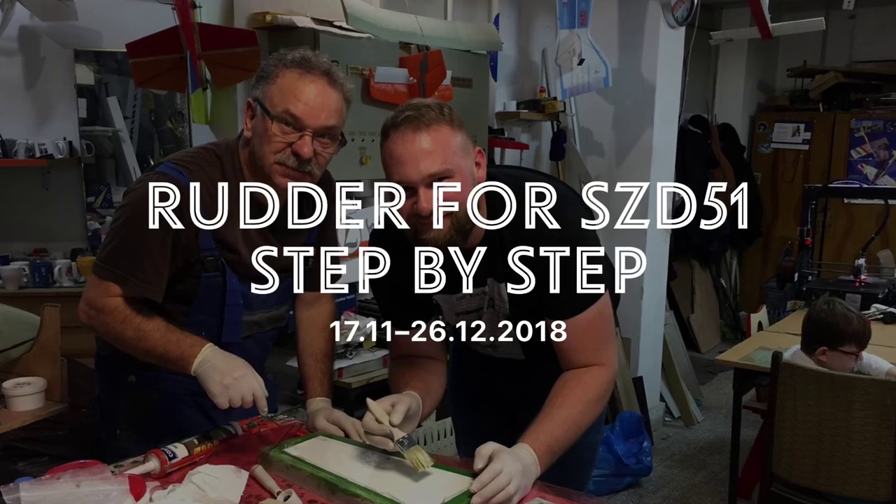 Rudder for SZD51 scale 1:3,5