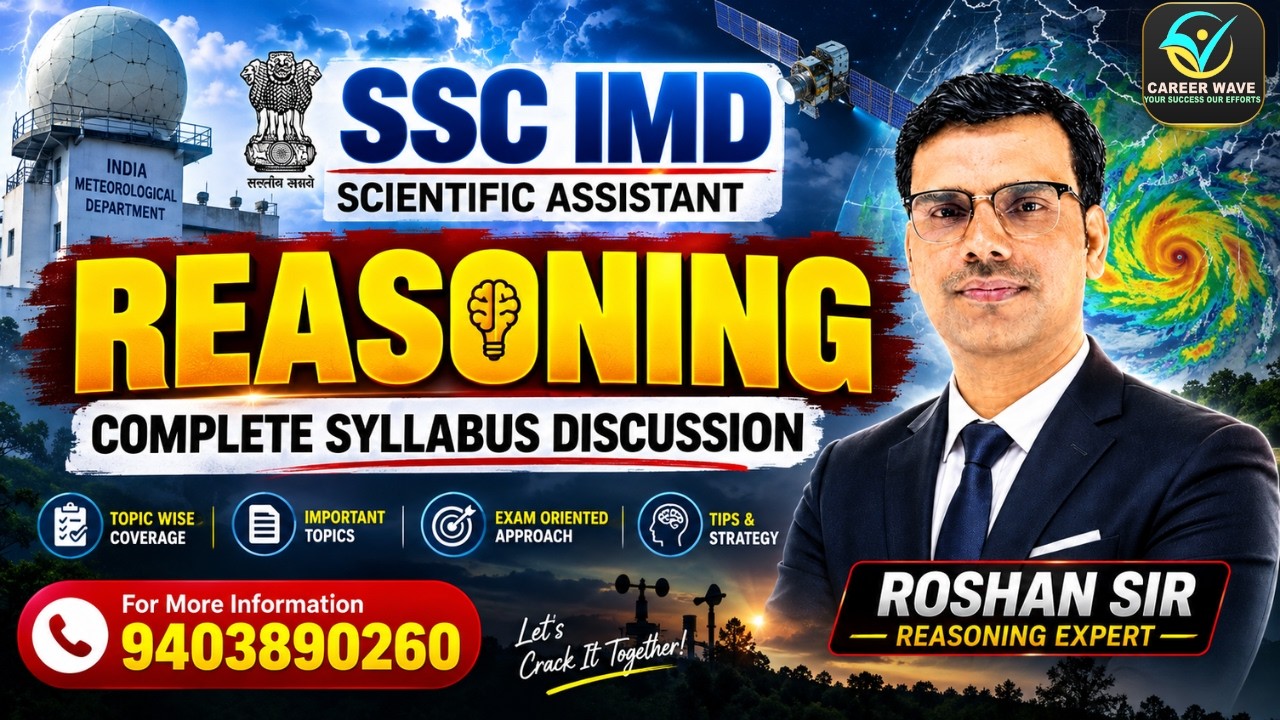 SSC IMD Scientific Assistant Reasoning | Complete Syllabus + Important Topics | Roshan Sir #sscimd