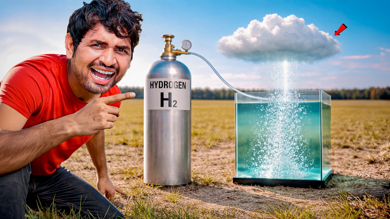 Mixing Hydrogen Gas In Water - बादल बनाने की निंजा टेक्निक 😲