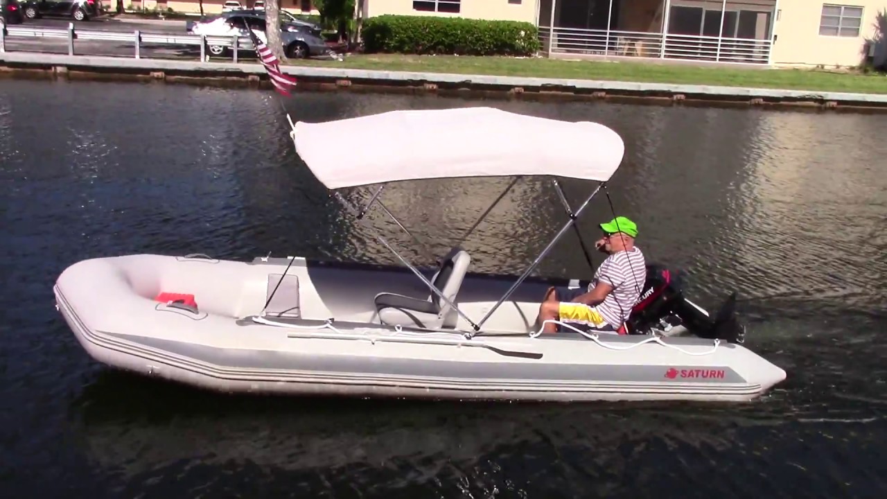 Ultra Lite 1HP Electric Trolling Motor On Saturn Inflatable Boat. Buy Saturn Inflatable Boats.
