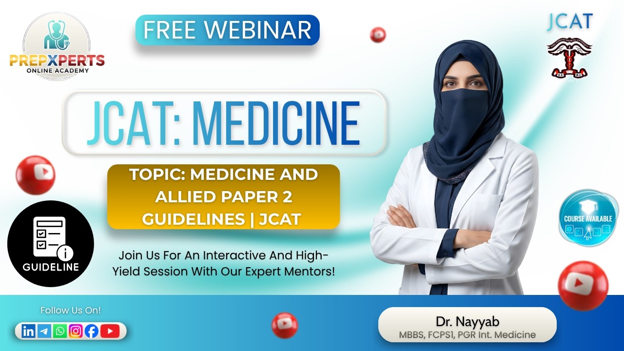 JCAT Medicine & Allied Guidelines (How To Study?) by Dr Nayab