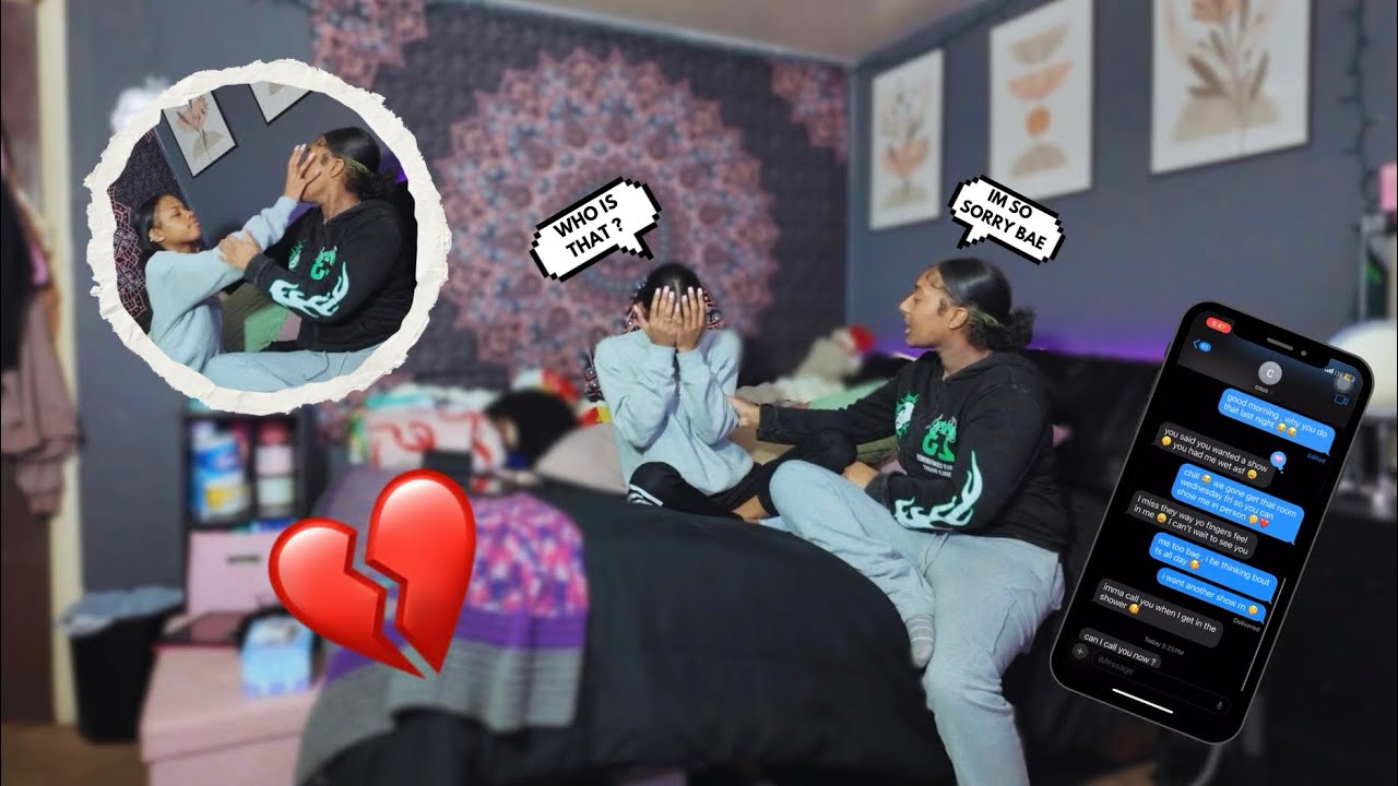 CHEATING | TEXTING ANOTHER GIRL PRANK ON GIRLFRIEND 💔 BAD IDEA * she cried