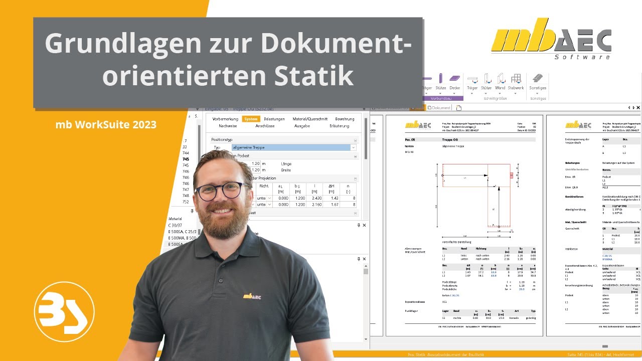 mbinar #23-09 - BauStatik: Grundlagen zur Dokument-orientierten Statik (Level A)
