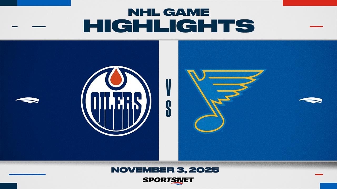 NHL Highlights | Oilers vs. Blues - November 3, 2025