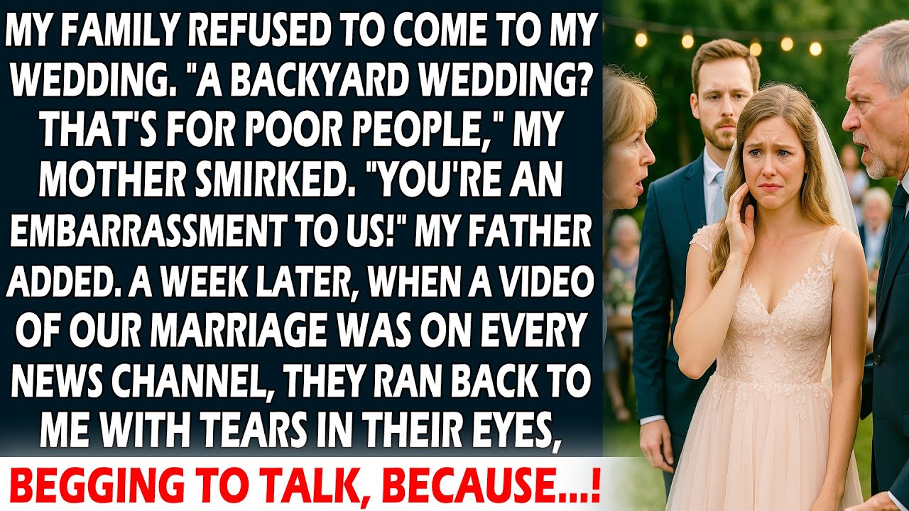 My Family Refused to Come to my Wedding, But a Week Later, They Ran Back to me and...