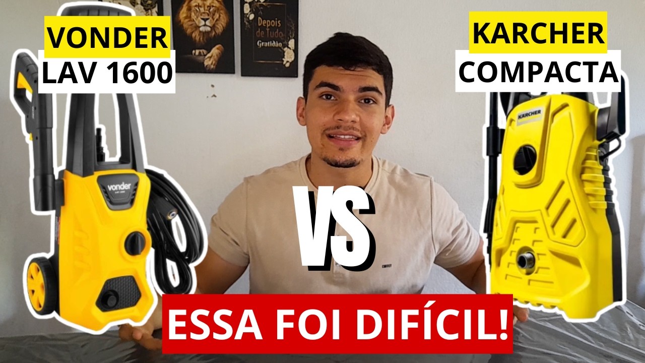 Vonder LAV 1600 vs Karcher COMPACTA | As Duas Lavadoras de Alta Pressão mais Compradas | Uso em Casa