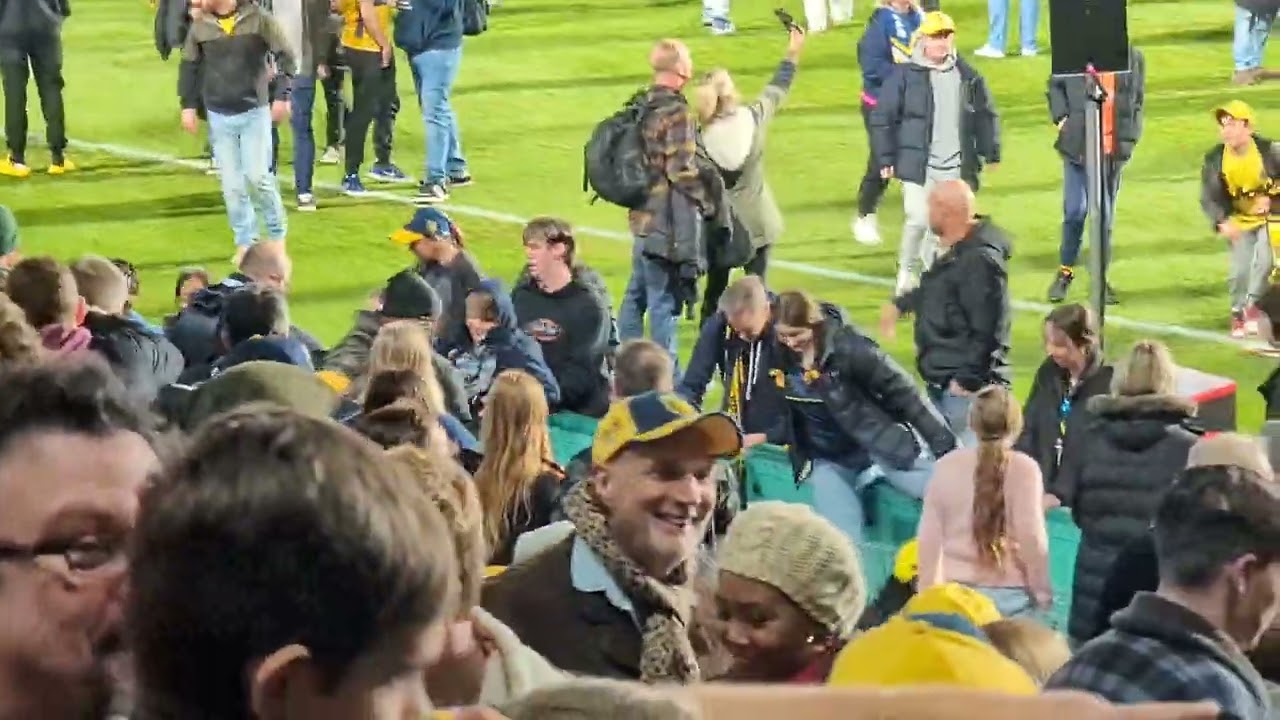 Central Coast Mariners Fans Run On The Field - Grand Final 2024 vs Melbourne Victory