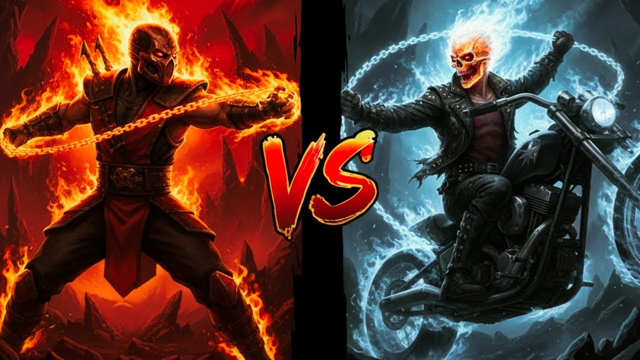 ¡EL INFIERNO SE DESATA! 🔥 Scorpion vs Ghost Rider: ¿Quién es el verdadero Rey de las Llamas? 💀⛓️