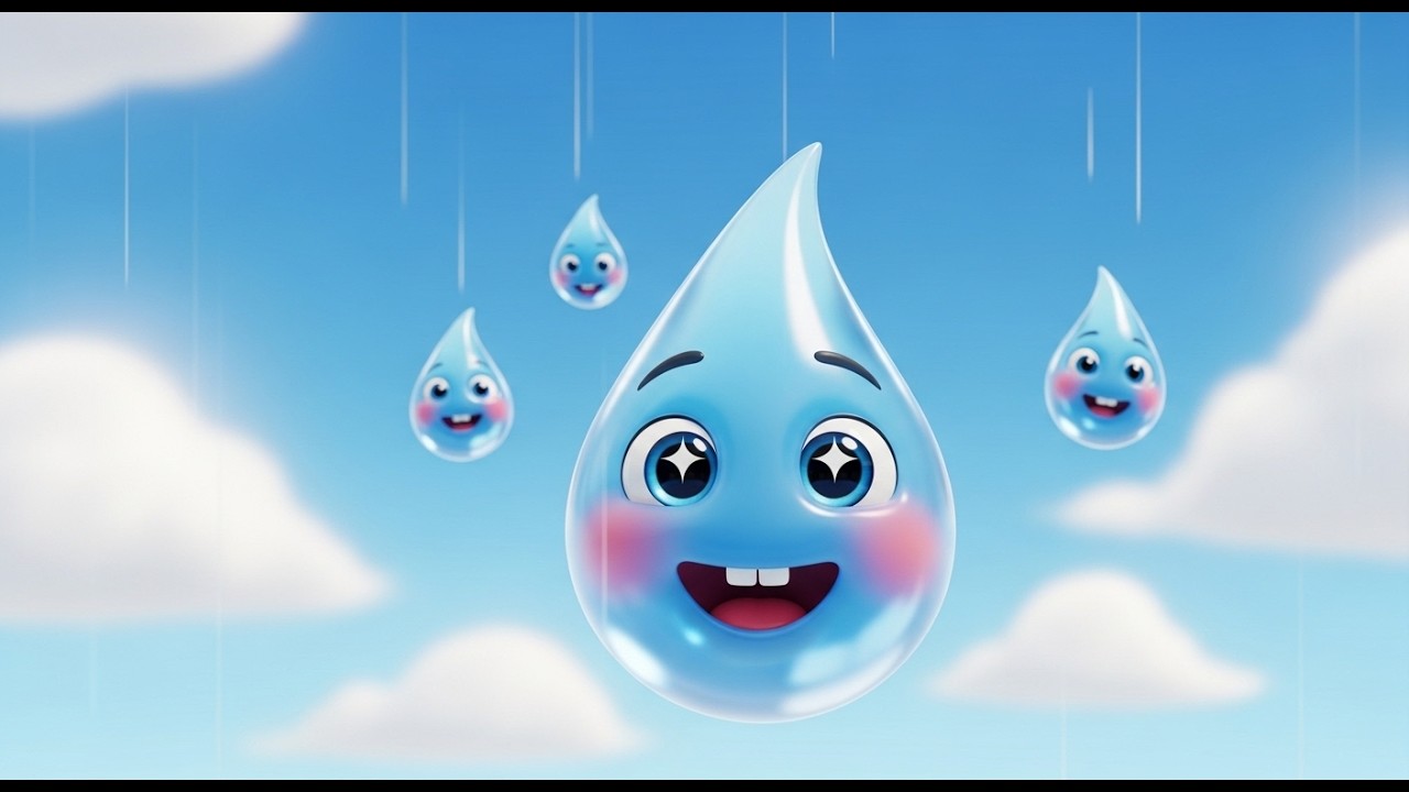 Tiny Raindrop Pitter Patter | Gentle Kids Song | Preschool Sing Along