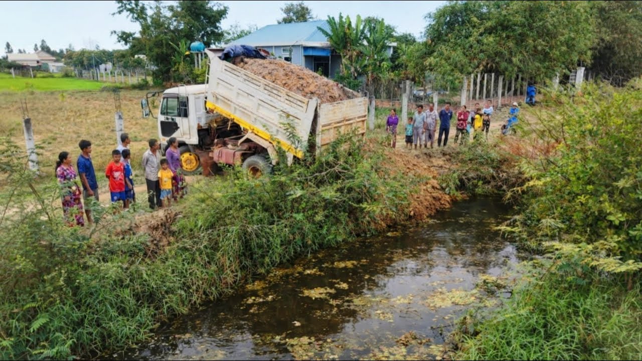 COMPLETED!! First Start New Perfect Project! Delete CANAL Process by Komatsu Bulldozer & Dump Truck