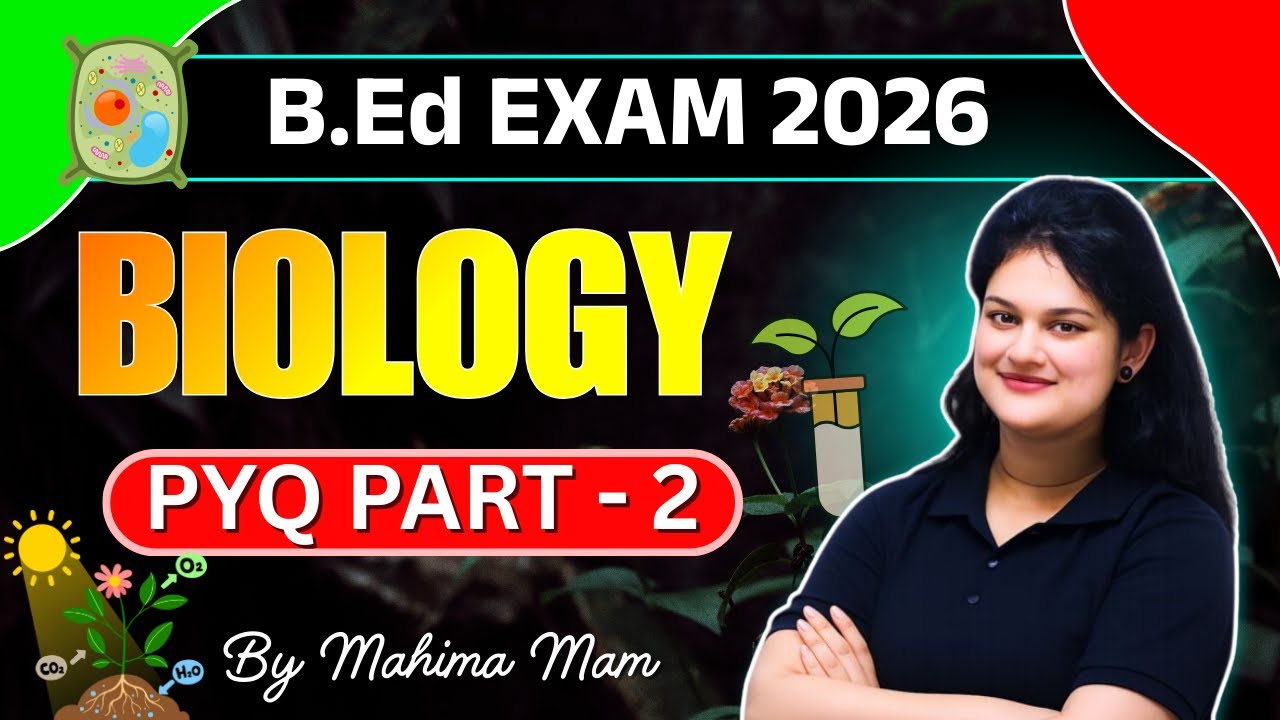 Odisha Bed 2026 | Biological Science PYQ-2 by Mahima Maam
