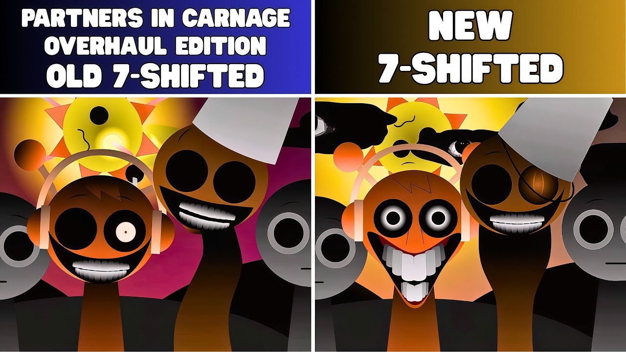 Sprunki Shifted Partners in Carnage Overhaul Edition but 7-Shifted — Old VS New: Who Wins?