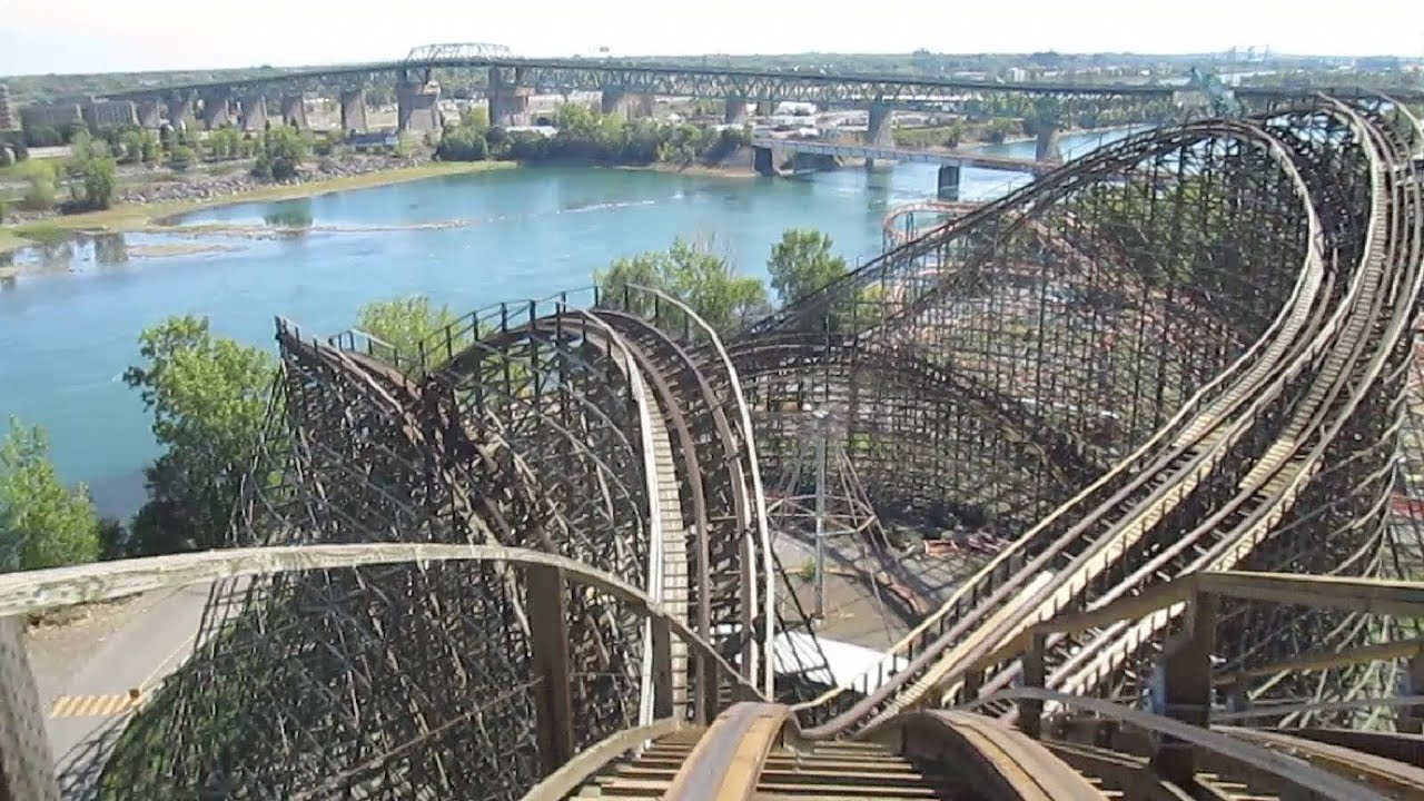 Le Monstre (track2) front seat on-ride HD POV La Ronde