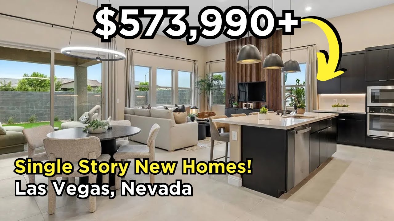 Single Story Las Vegas New Construction Homes For Sale in Gated Community 