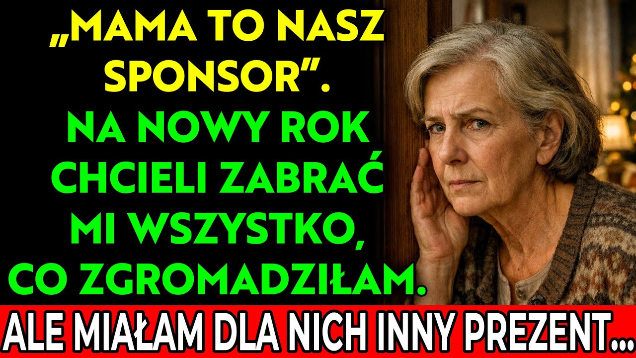 „Wyluzuj, kochanie, przyjedź. Mama u nas jest sponsorem.” Na Nowy Rok zrobiłam im prezent. Ale inny…