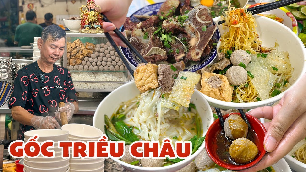 Miễn Phí Xí Quách, 1 con đường có tới 3 Xe HỦ TIẾU BÒ VIÊN gia truyền gốc Triều Châu