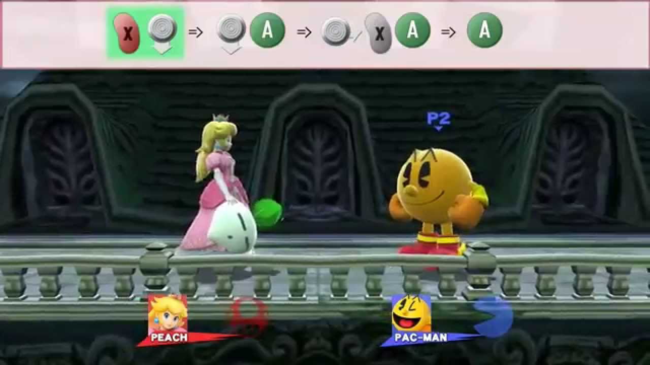 Peach Combo Video Tutorial (part 2/2) - Super Smash Bros 4 (Wii U)