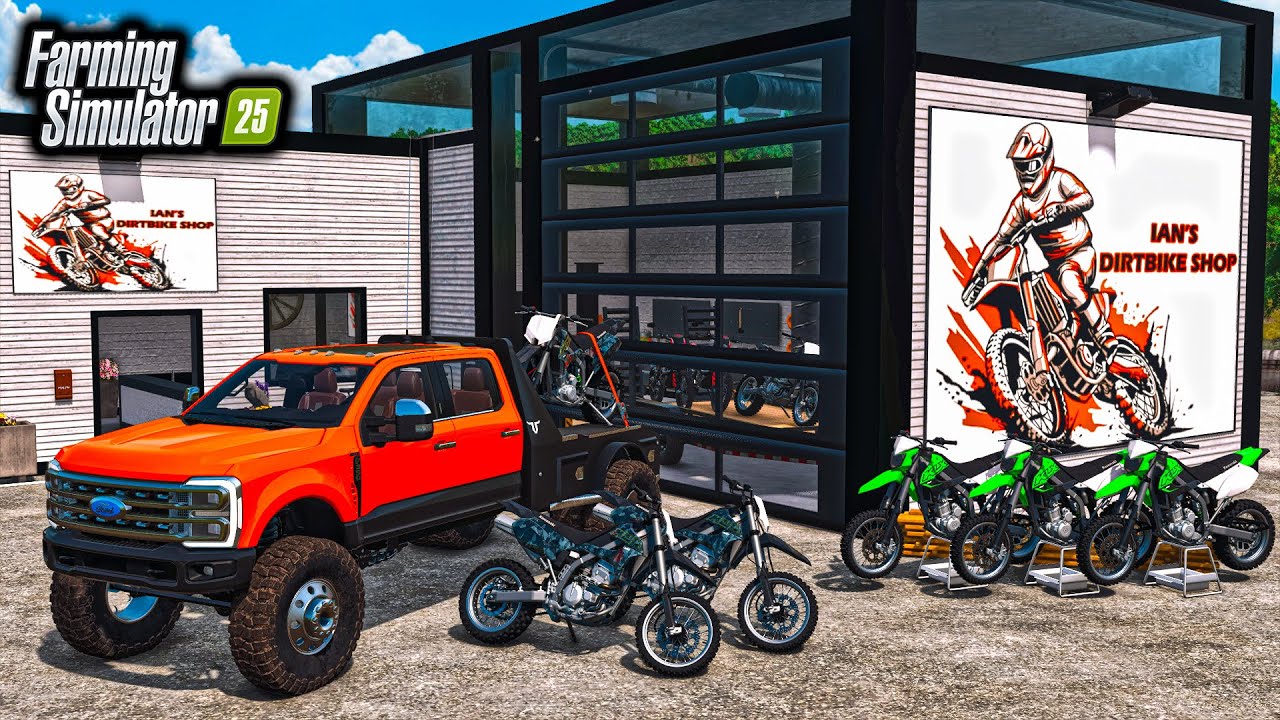BUILDING $2,999,999 OFFROAD DIRTBIKE SHOP! (YAMAHA & KAWASAKI) | FS25