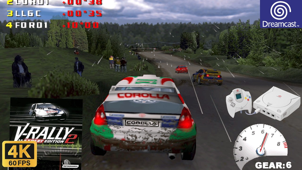 V-Rally 2: Expert Edition (2000) SEGA Dreamcast Gameplay in HD～4K 60FPS