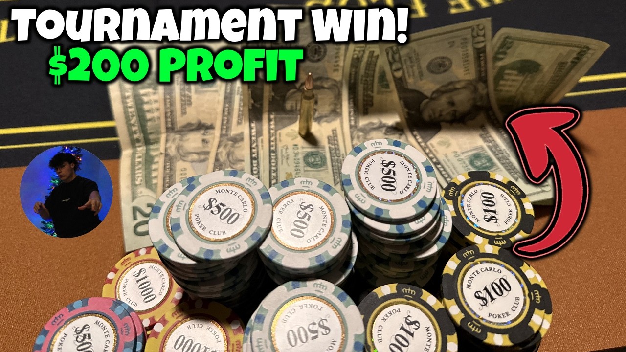 $200 Profit Home Tournament Game! (Flopped Quads)