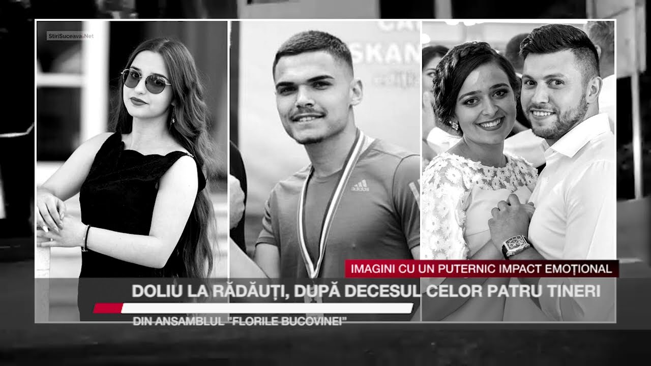 Doliu la Rădăuți, după decesul celor patru tineri din Ansamblul Florile Bucovinei”
