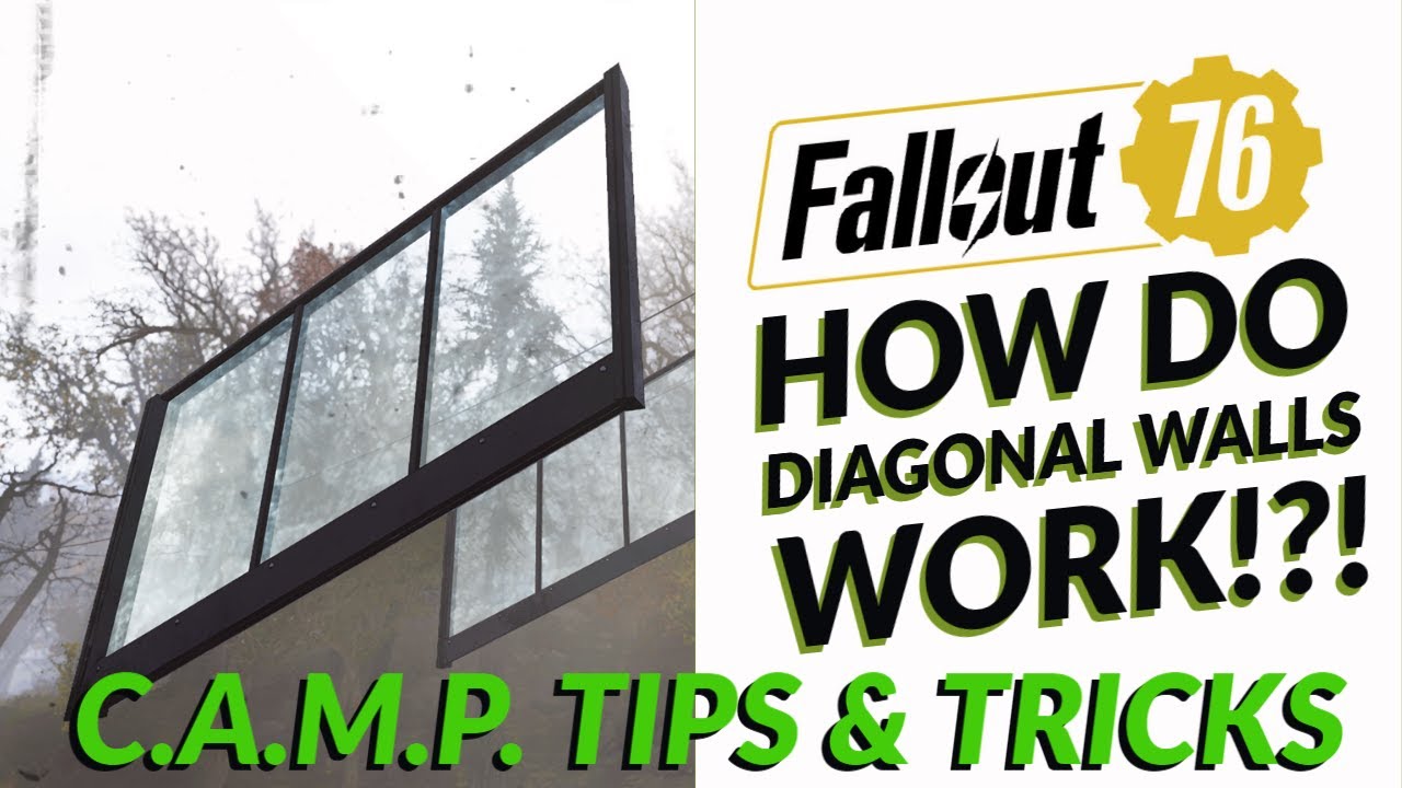 How To: Use Diagonal, Inverted Triangle and angled bottom Walls in Fallout 76 C.A.M.P.