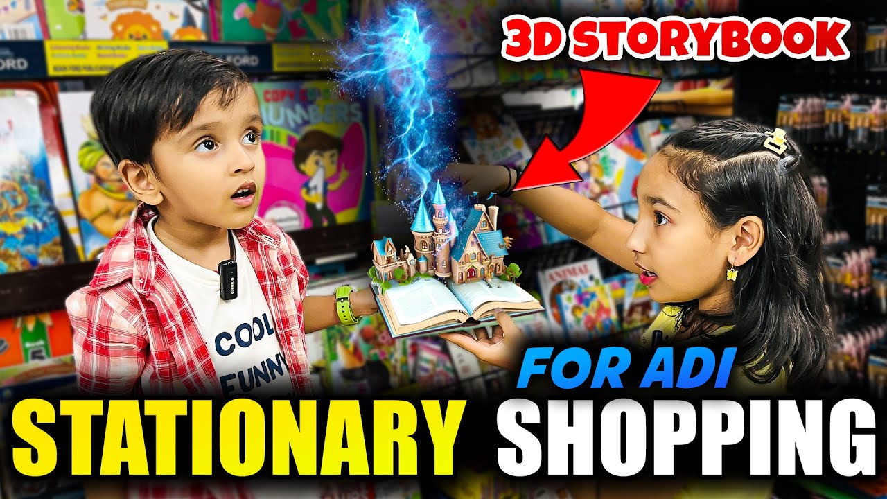 Stationary Shopping for Adi&rsquo;s New School Session ✏️📚 | Nursery Essentials |#LearnWithPari #aadyansh