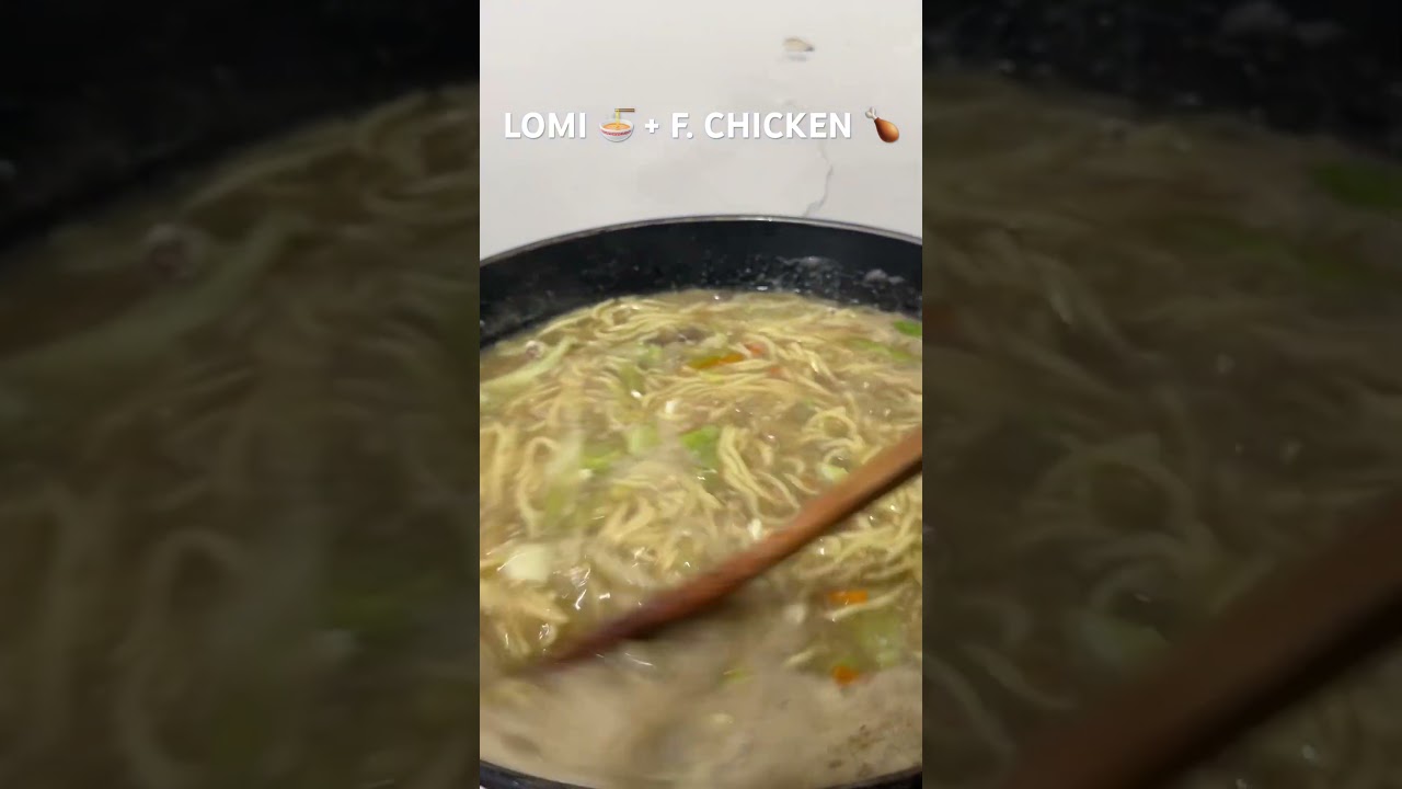 ЛОМИ + ЖАРЕНАЯ КУРИЦА 🍜🍗🤤#lomi #жареная курица #филиппинскаяеда