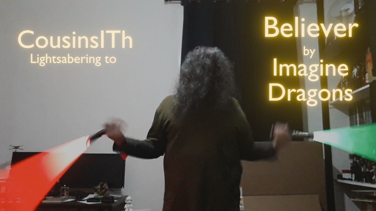 STAR WARS freestyle dance lightsaber spinning to 'Believer' by Imagine Dragons.