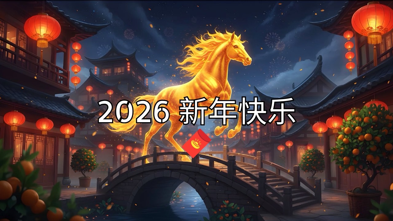 2026 新年快乐 🧧 Golden Horse Brings Wealth & Good Luck | Lunar New Year Relaxing Music