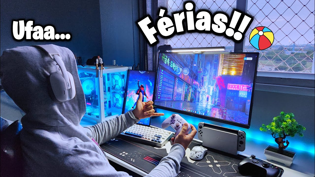 Um dia na vida de um GAMER de férias - Finalmente!