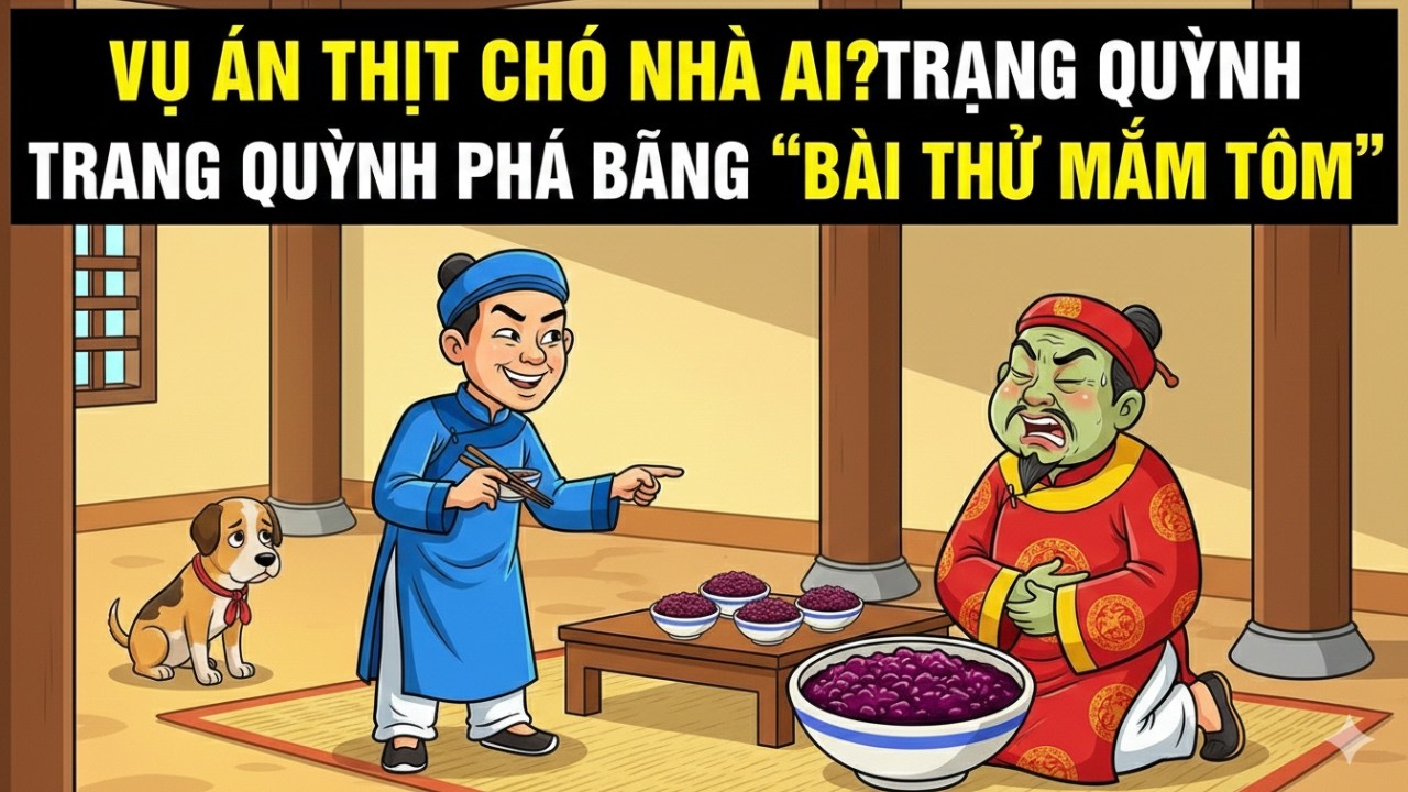 Vụ án thịt chó nhà ai? Trạng Quỳnh phá bằng “bài thử mắm tôm”
