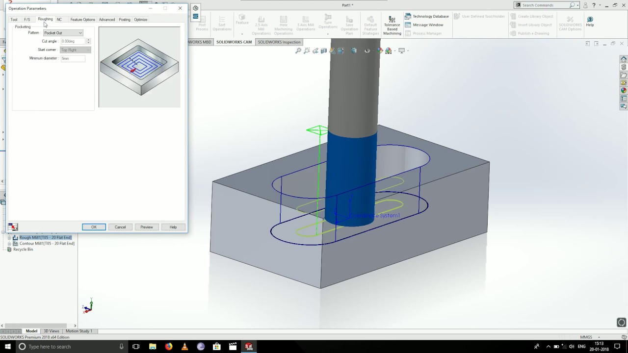 SolidCAM tutorial 1
