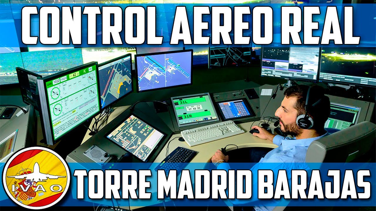 CONTROL AEREO REAL AURORA IVAO // TORRE EN ADOLFO SUAREZ MADRID BARAJAS //