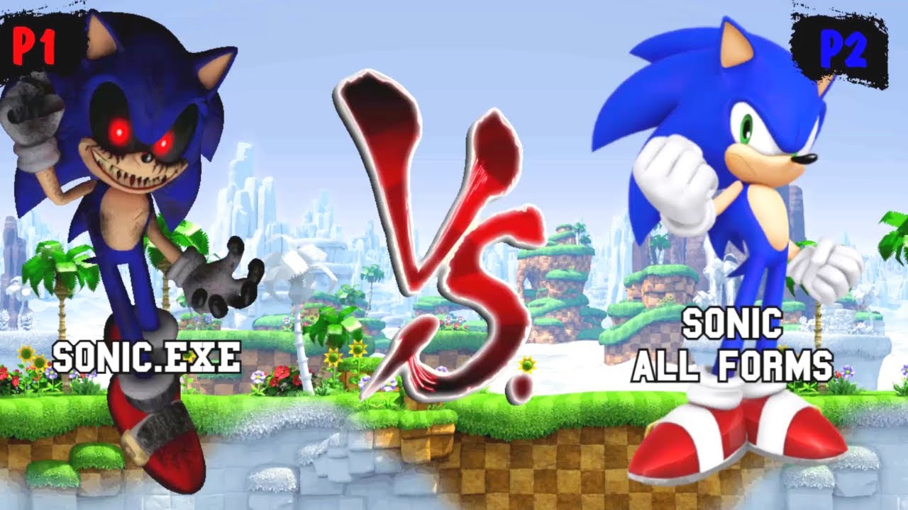 2 Sonic exe VS Sonic all forms & Shadow all forms I Sonic Battle JUS MUGEN v4