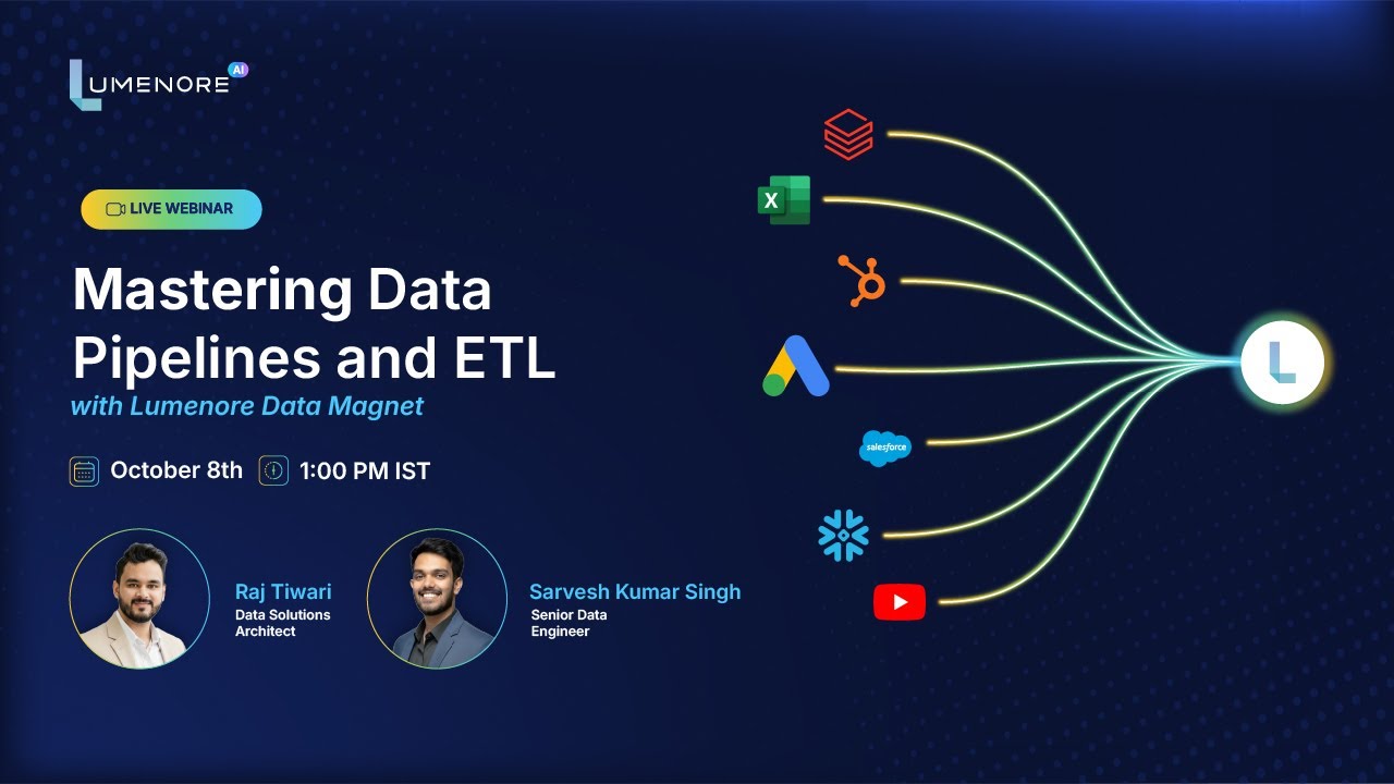Mastering Data Pipelines with Lumenore Data Magnet | Webinar