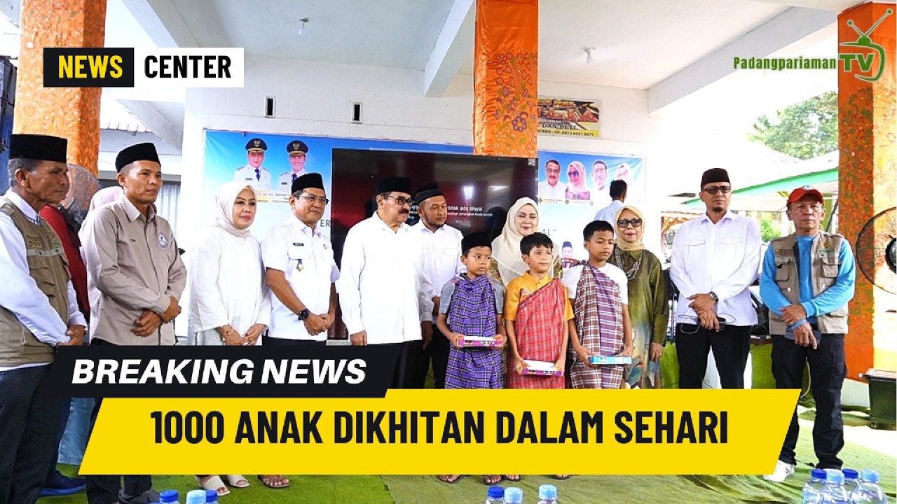 1000 Anak Dikhitan Dalam Sehari, Bupati John Kenedy Azis Sebut Pertama dalam Sejarah Padang Pariaman