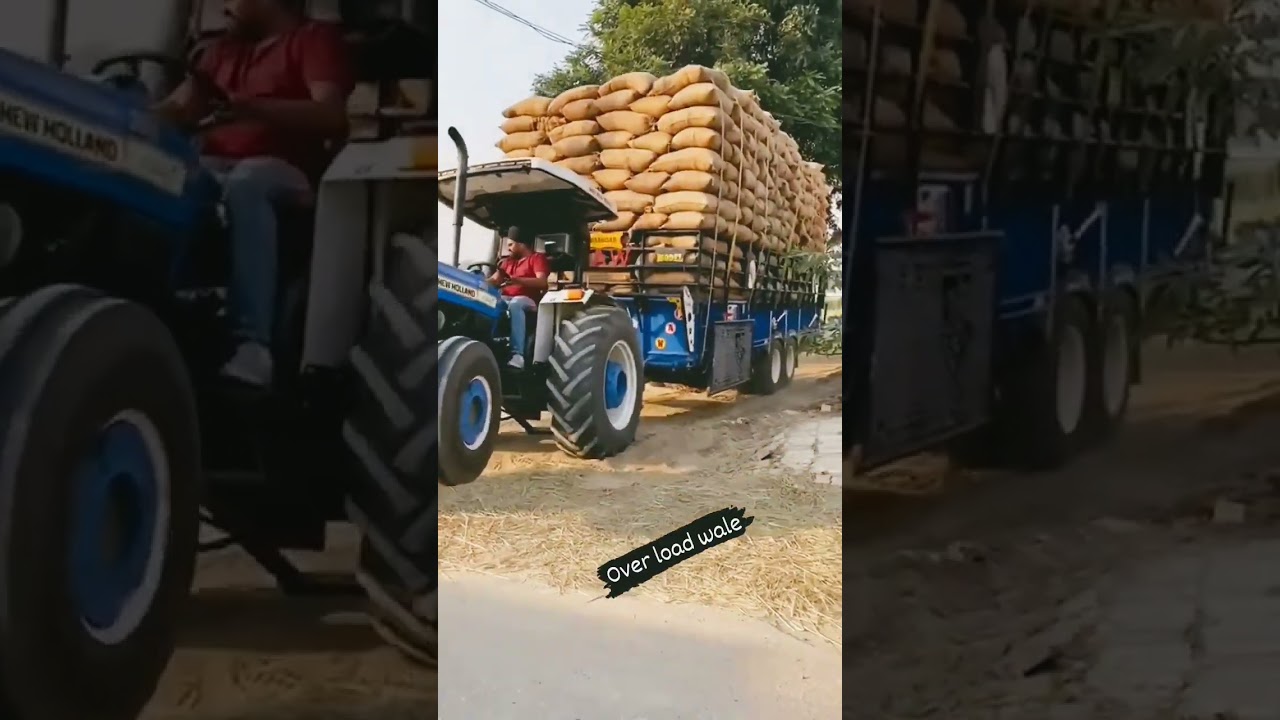 new holland 3630💪 special edition full overload trolley #shorts #shortvideo