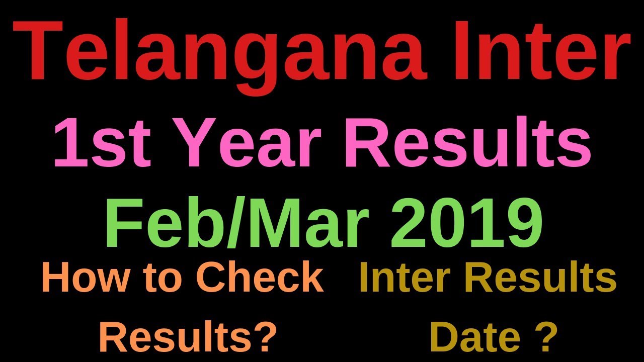 TS Inter 1st Year Results 2019 | Telangana Inter Result 2019
