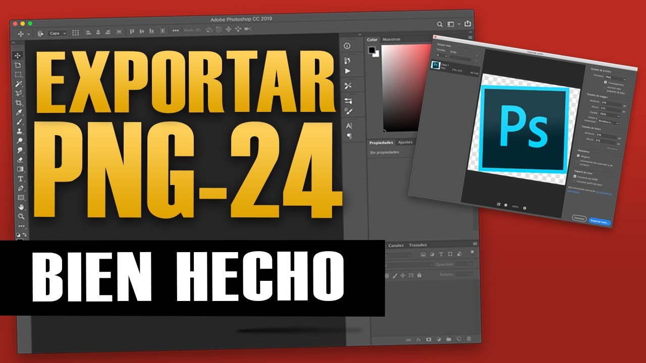 PNG-24 en Photoshop: gu&iacute;a completa para exportar con transparencia