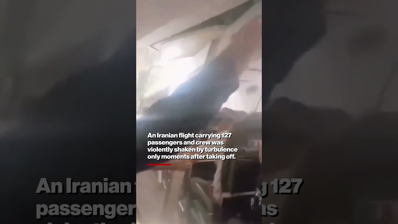 Passengers scream & flail as extreme turbulence &lsquo;tears plane cabin apart&rsquo; in harrowing video #shorts