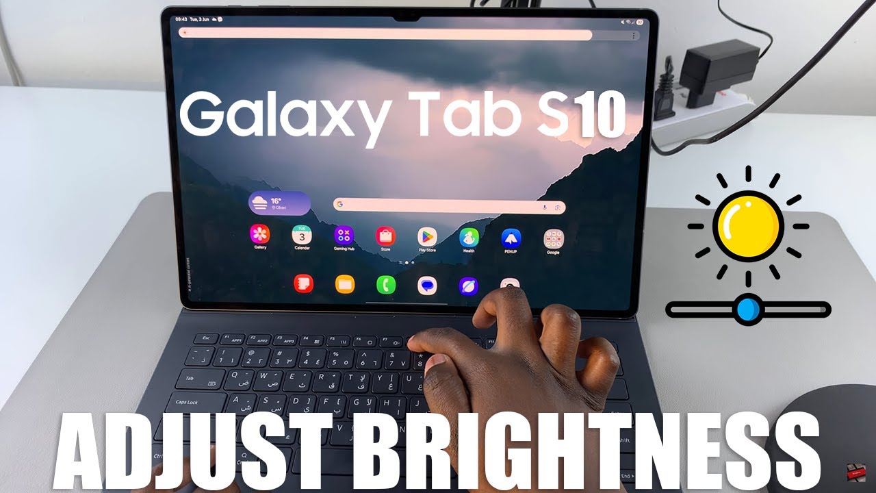 How To Adjust Tablet Brightness With Samsung Book Cover Keyboard