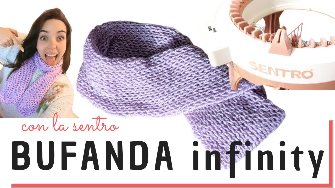 Bufanda Infinita Fácil con la Máquina de Tejer Sentro 🧣✨ DIY Paso a Paso