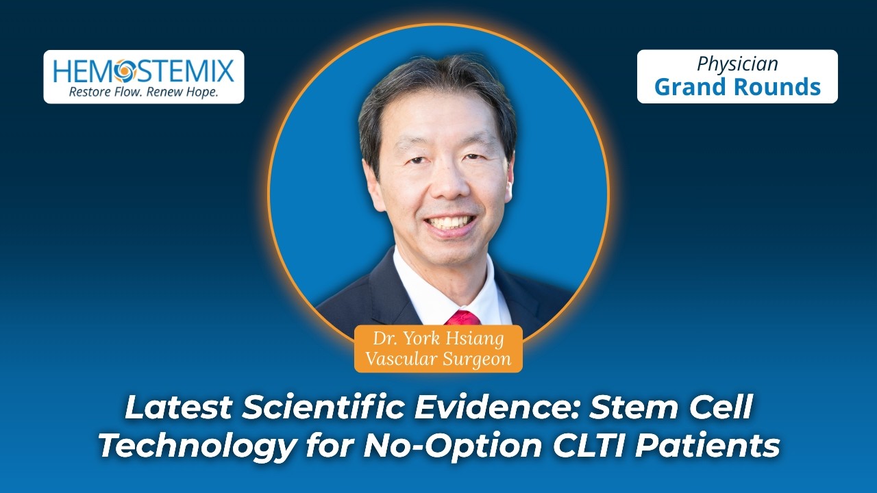 Latest Scientific Evidence Stem Cell Technology for No Option CLTI Patients