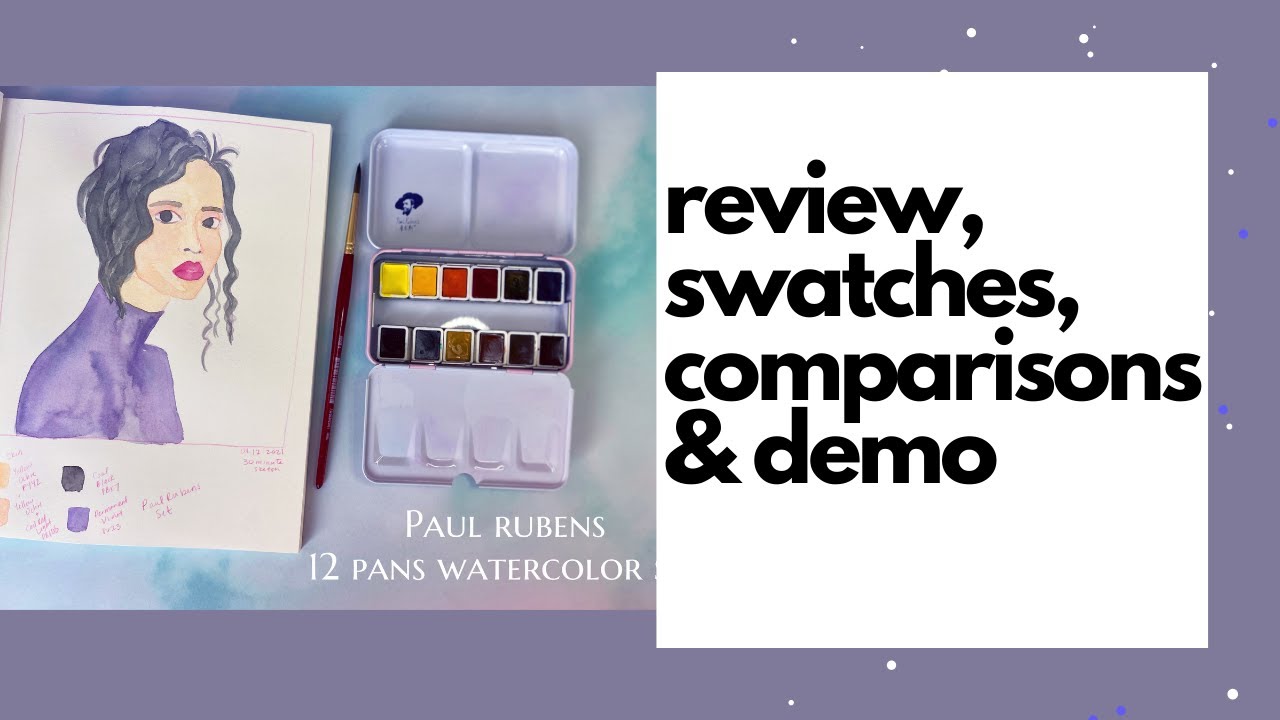 Paul Rubens 12 Pans Watercolor Palette REVIEW + SWATCHES + COMPARISON + DEMO