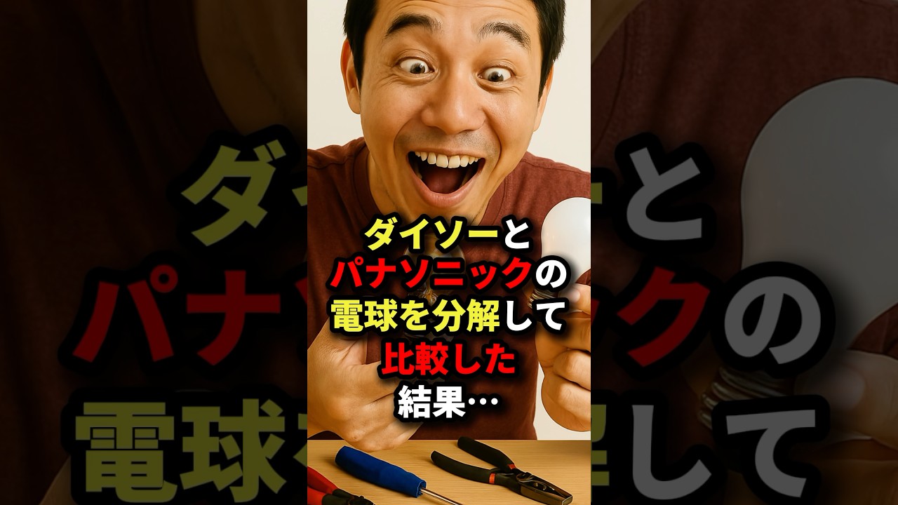 🌸120万回再生🌸ダイソーとパナソニックの電球を分解して比較した結果･･･ 