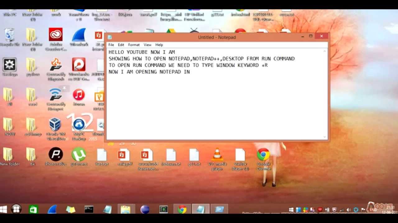 HOW TO OPEN NOTEPAD,NOTEPAD++ FROM RUN COMMAND