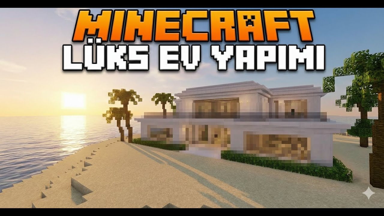 Minecraft'ta Plajda Lüks Ev Yaptım.