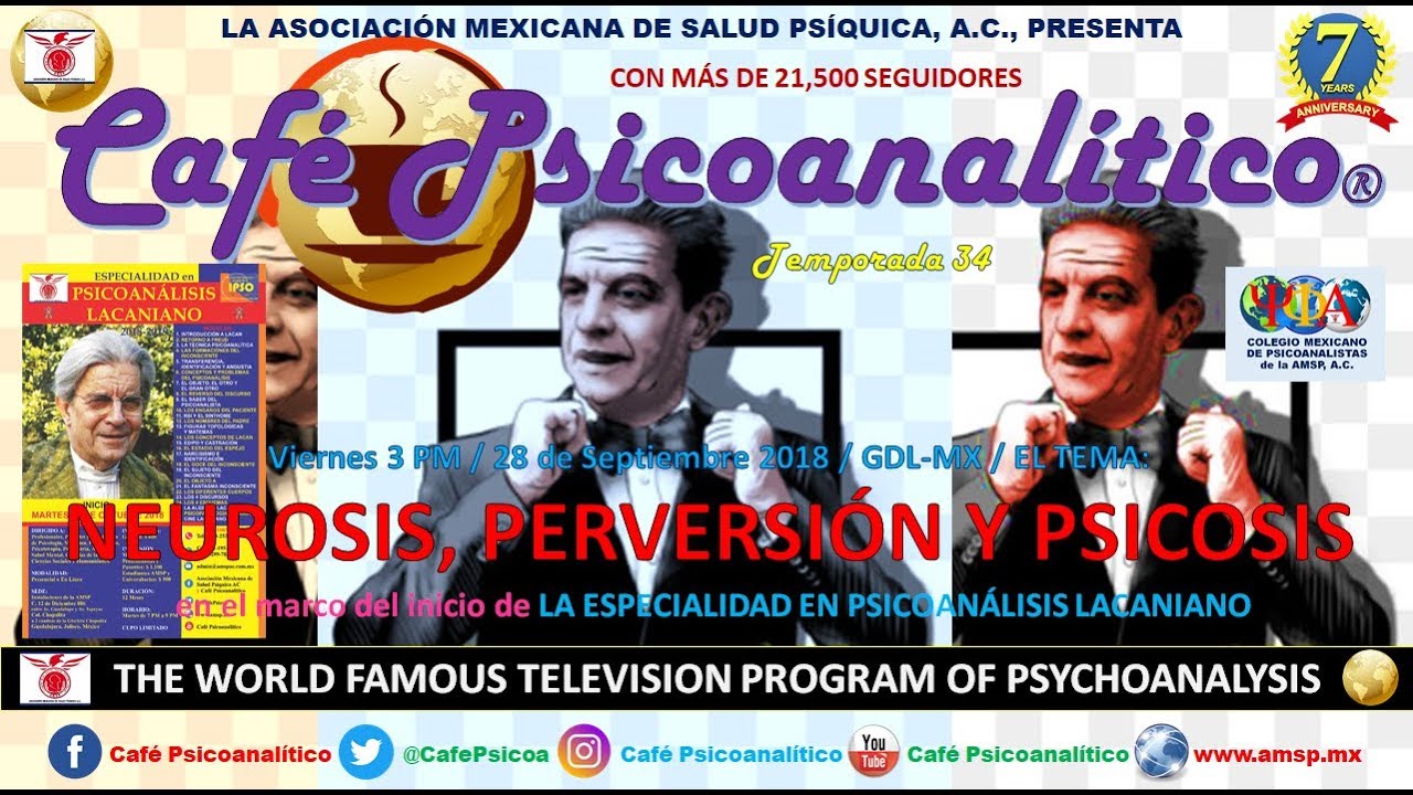 NEUROSIS, PERVERSIÓN y PSICOSIS / 7° ANIVERSARIO de Café Psicoanalítico
