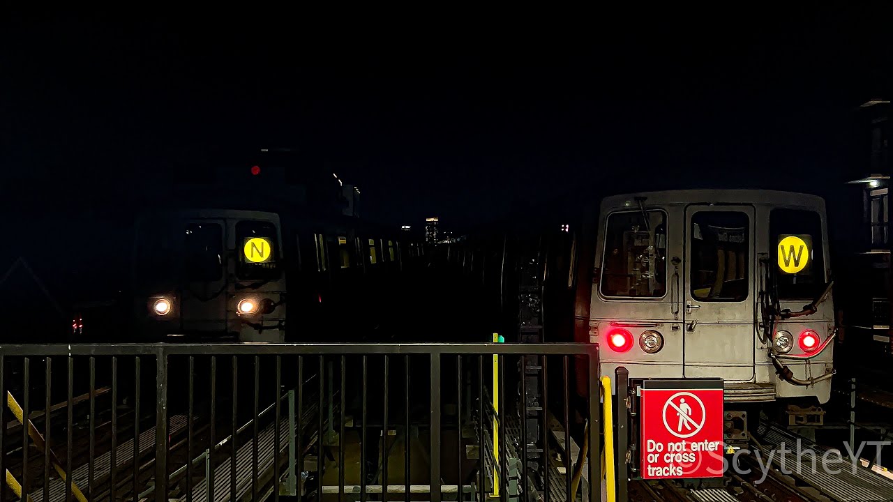 BMT Astoria Line | Special Weekend (N) & (W) Local Action at Astoria Blvd (R46, R68/A)